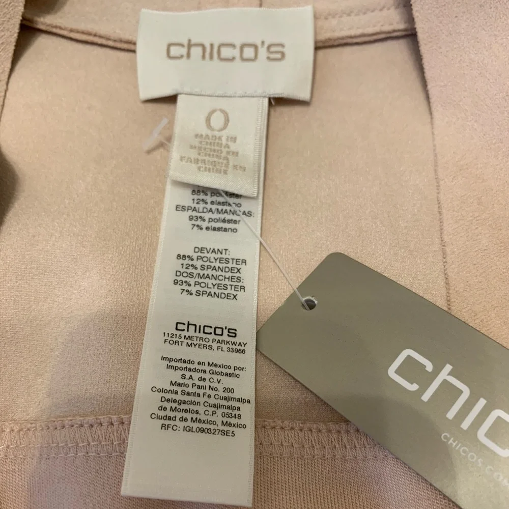 Chico’s Drape Jacket (Size 0) Frosted Petal Color - Picture 4 of 13